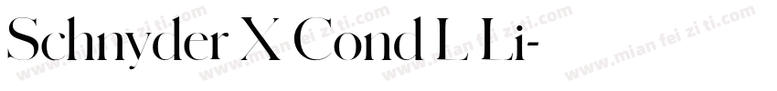 Schnyder X Cond L Li字体转换